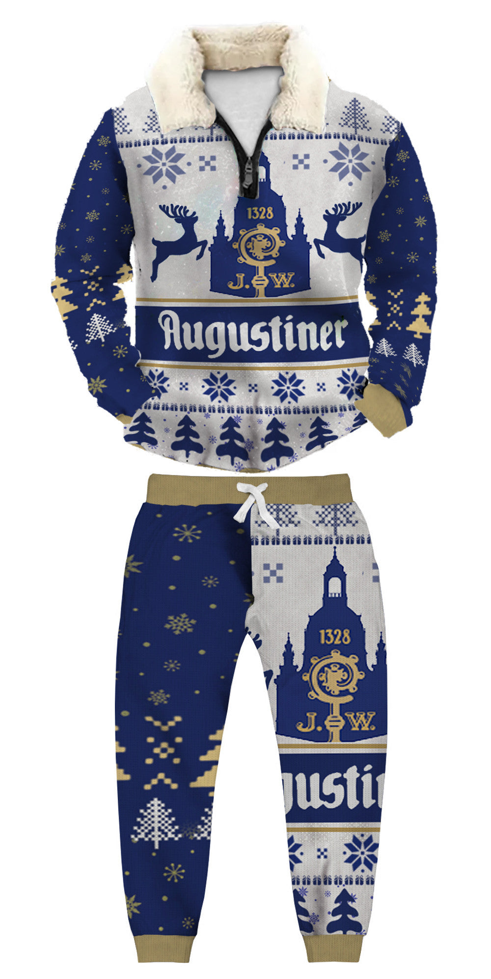 Ugly Quarter Zip Sweatshirt & Sweatpant Set c041 - product image
