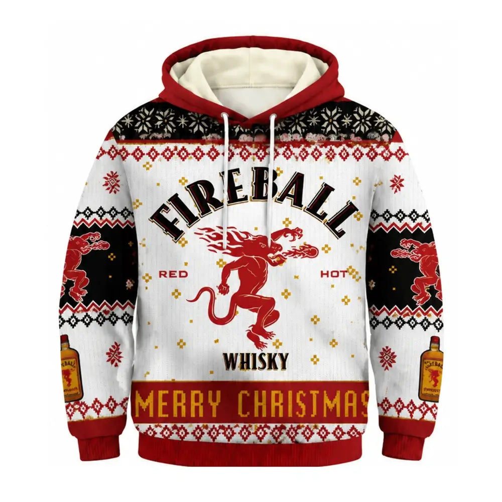 Red Whiskey Ugly Pullover Hoodie & Sweatpant Set - THREADPARTY