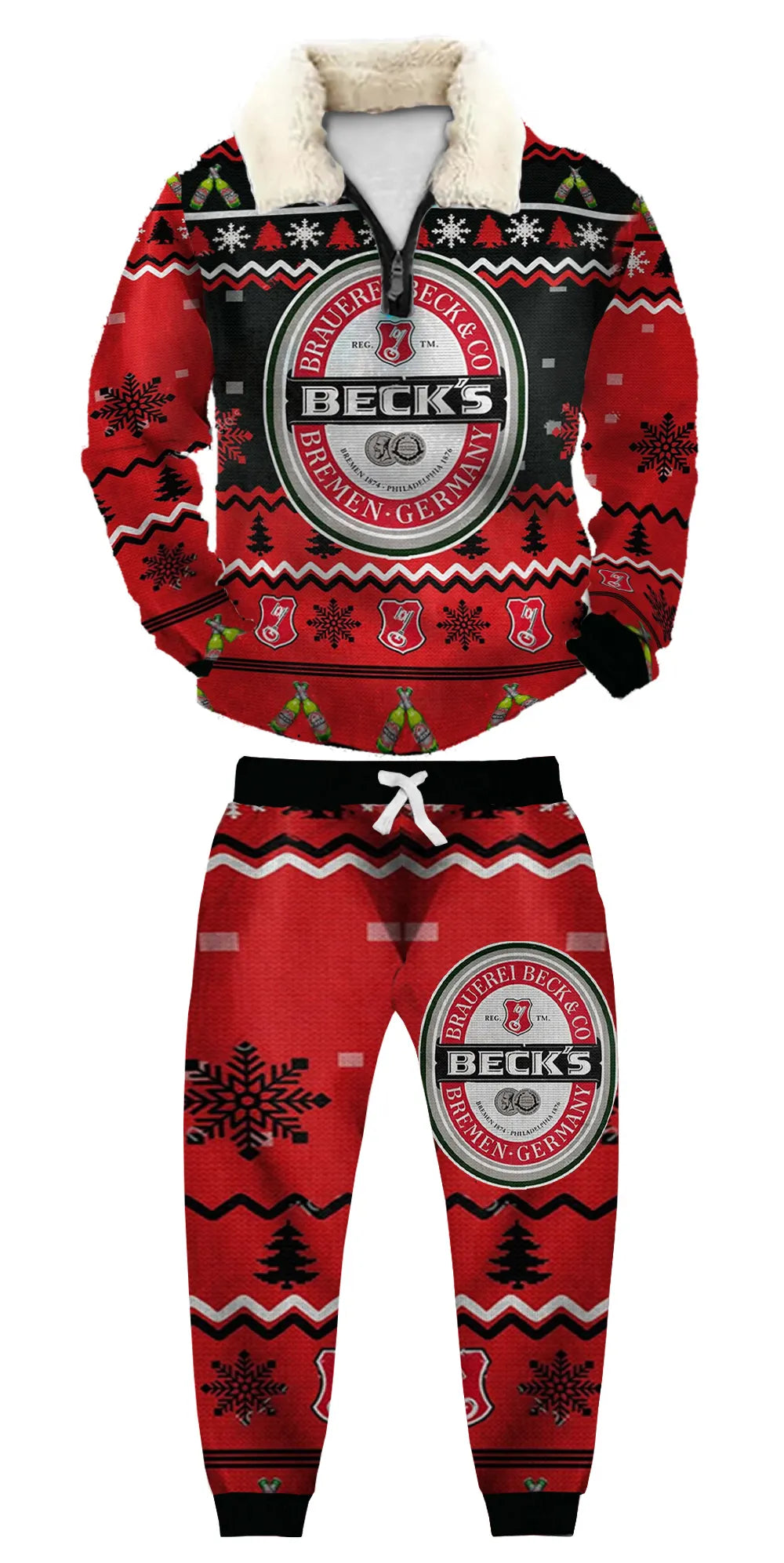 Ugly Quarter Zip Sweatshirt & Sweatpant Set 3029 - product image