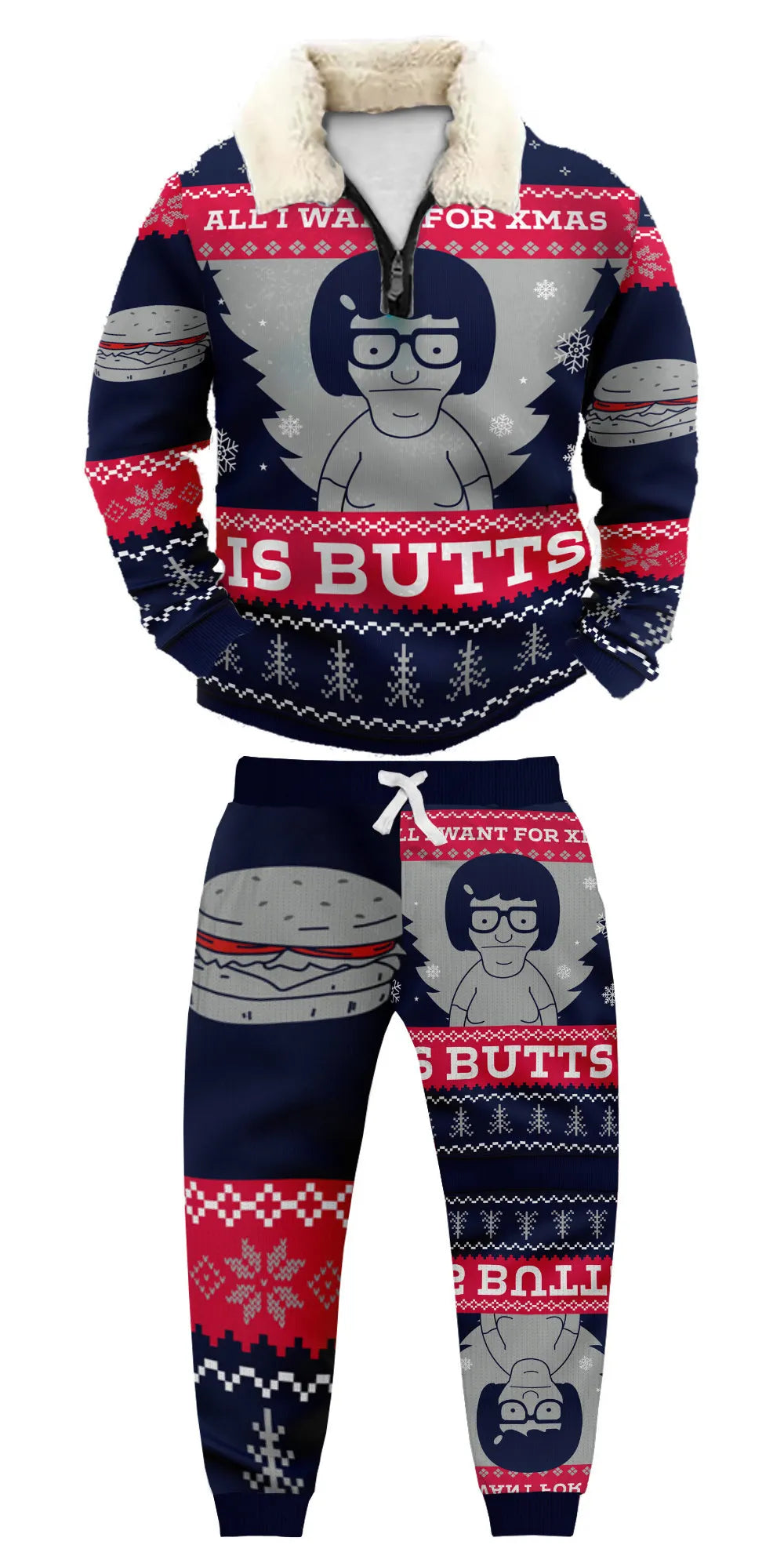 Ugly Quarter Zip Sweatshirt & Sweatpant Set 4830 - product image