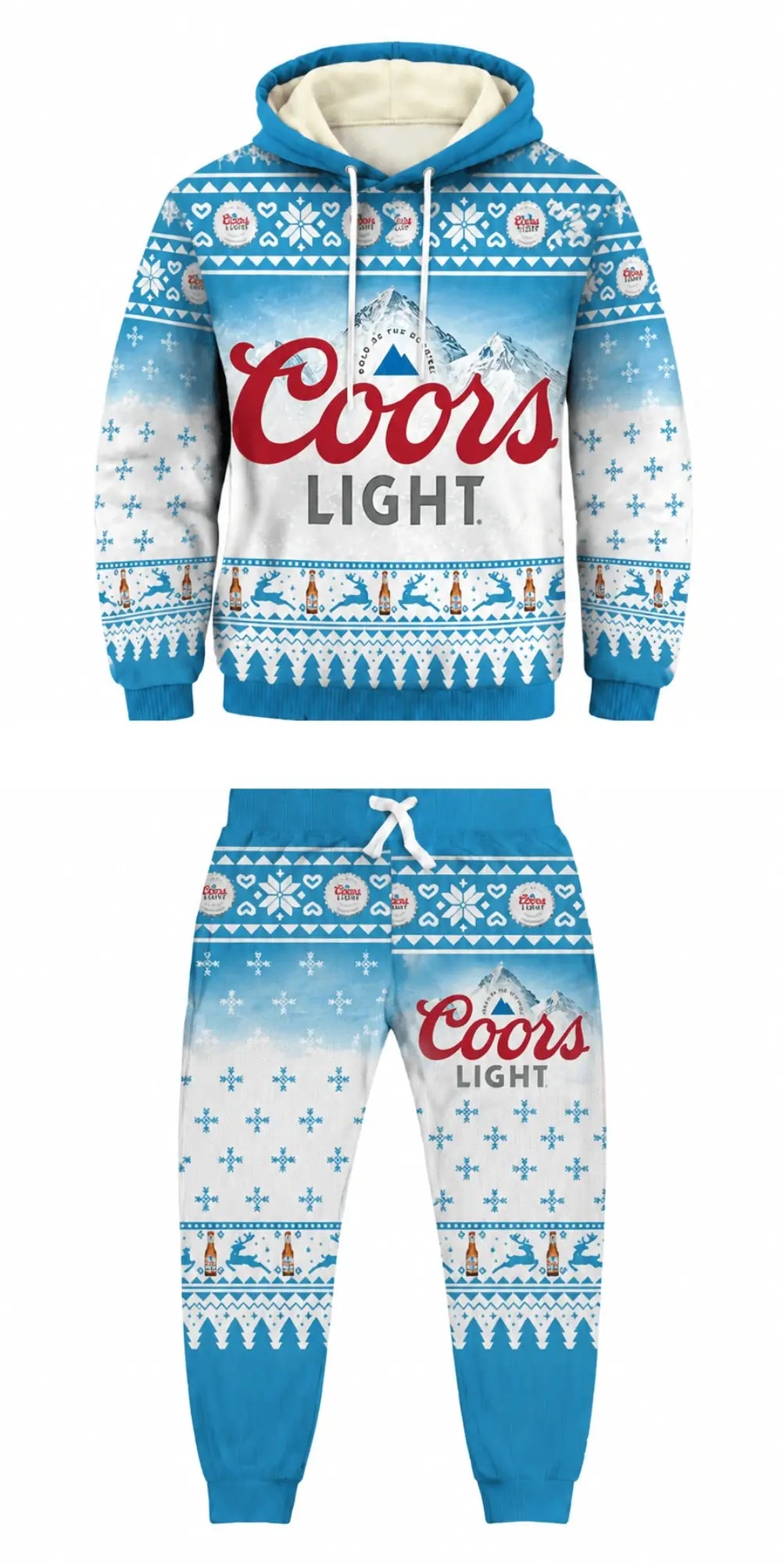 Blue Beer Ugly Pullover Hoodie & Sweatpant Set - THREADPARTY