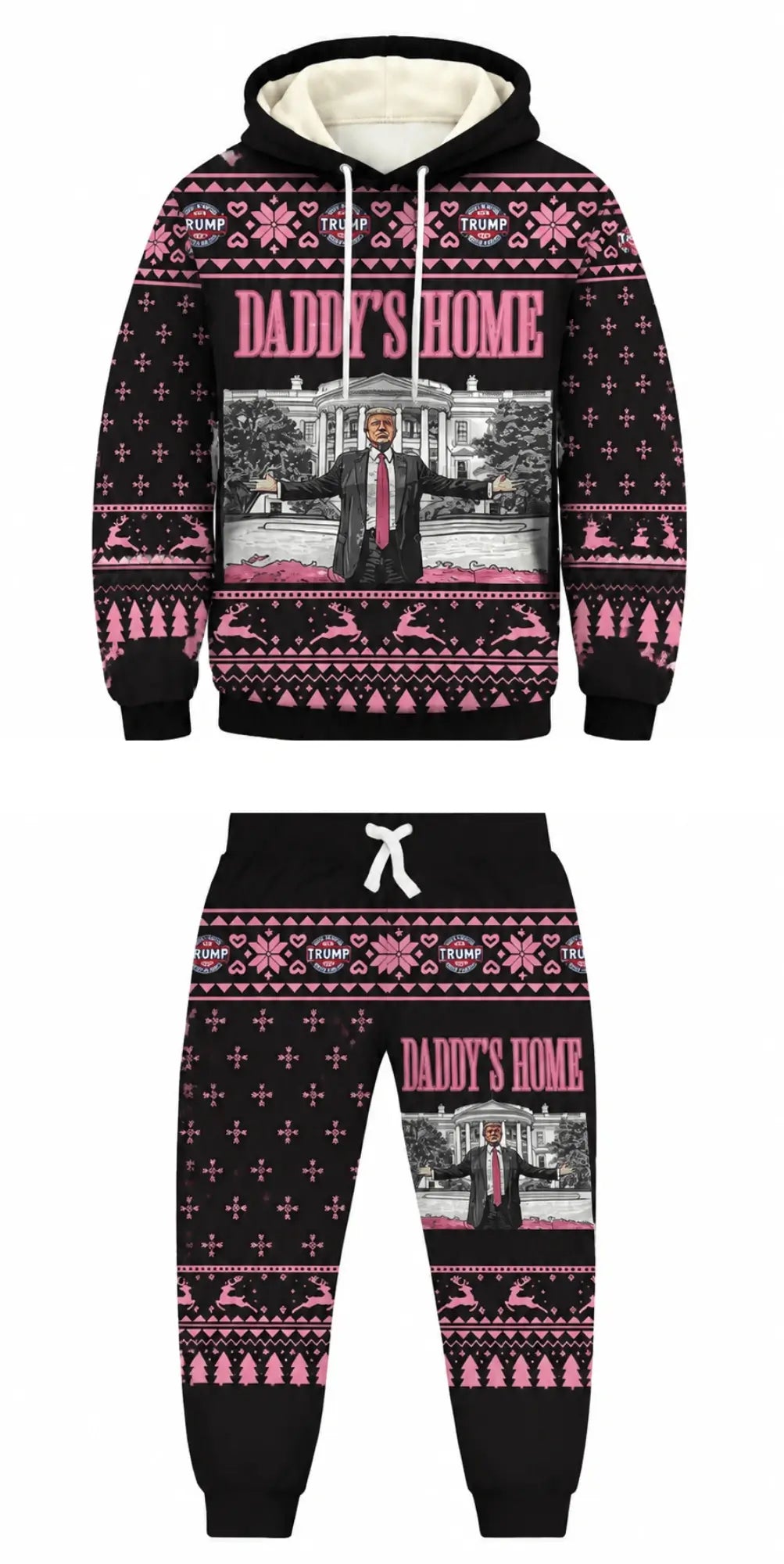 Daddy's Home Ugly Pullover Hoodie & Sweatpant Set - THREADPARTY