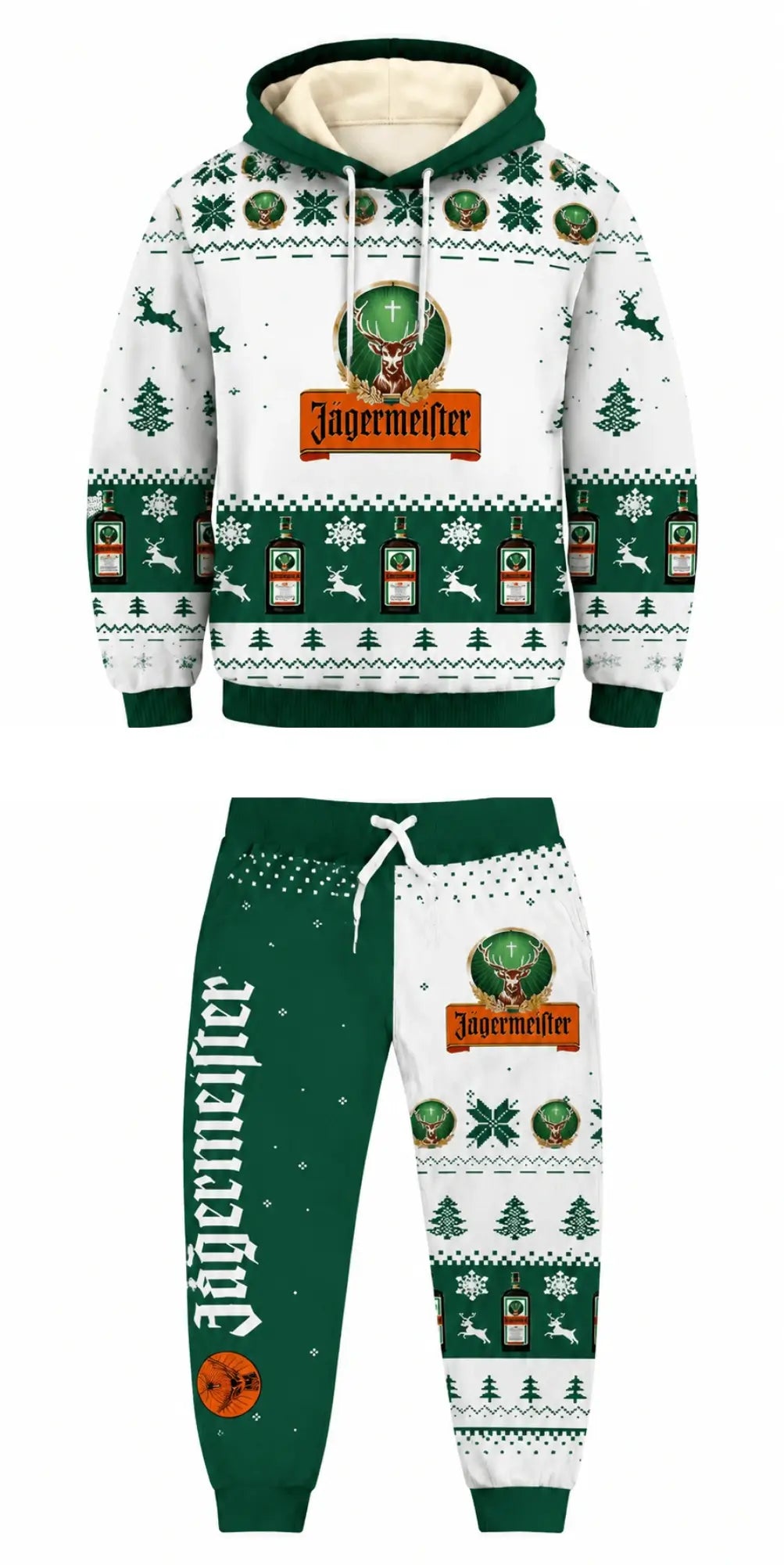 Green Liqueur Ugly Pullover Hoodie & Sweatpant Set - THREADPARTY